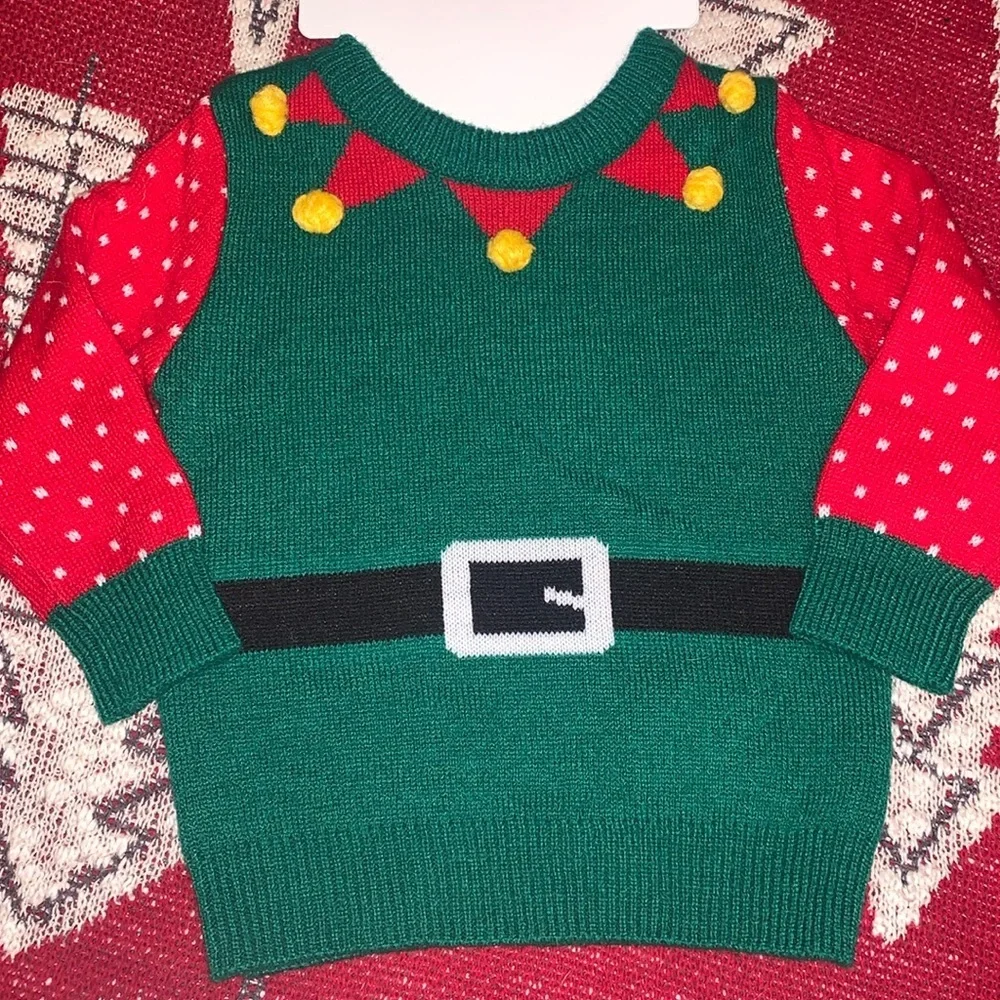 Baby Elf Christmas Sweater 6-12 months NEW